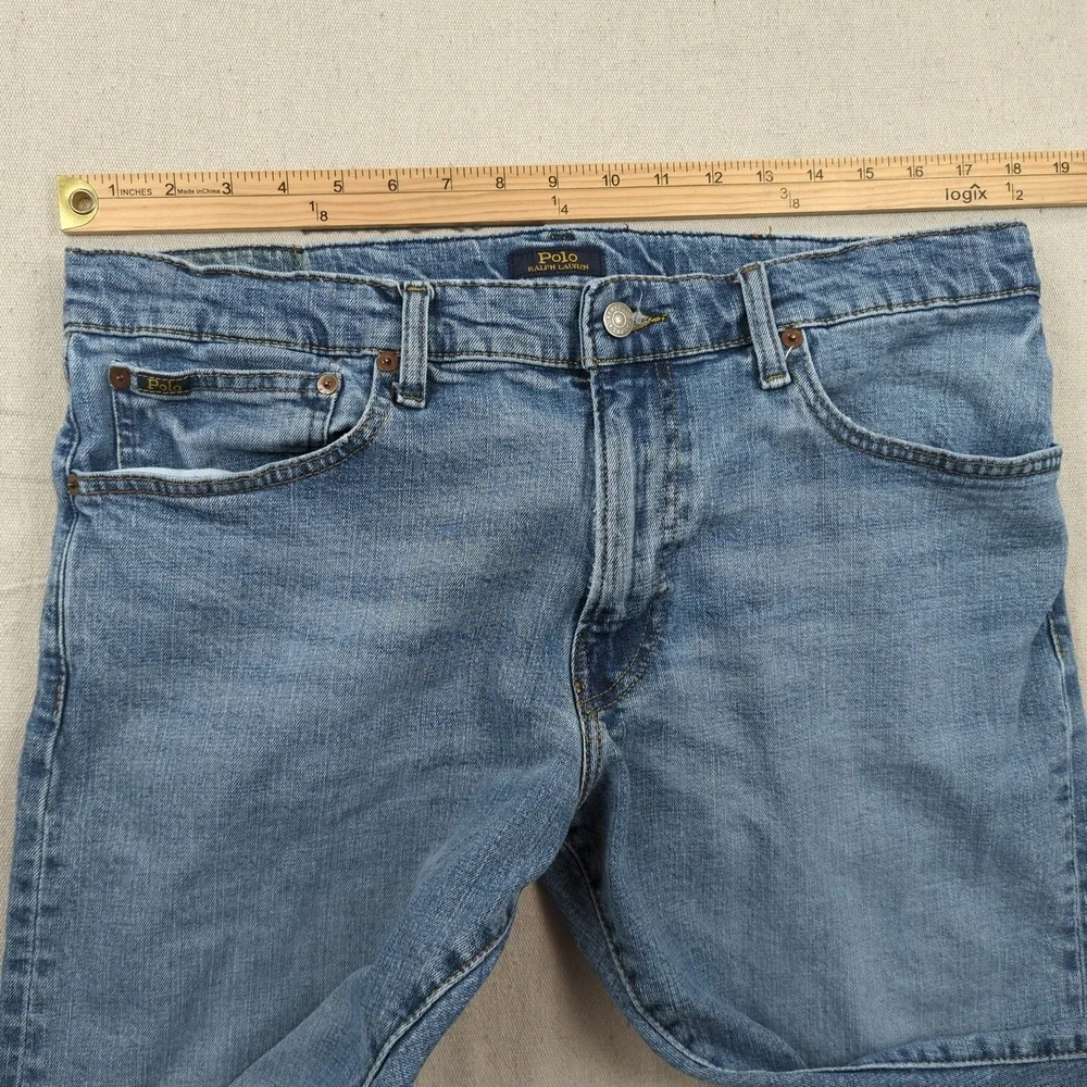 Polo Ralph Lauren Jeans Mens 36x30 Blue Varick Slim Straight Preppy Casual